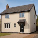 Modern home rendered by expert renderers in Hull rendering brick homes